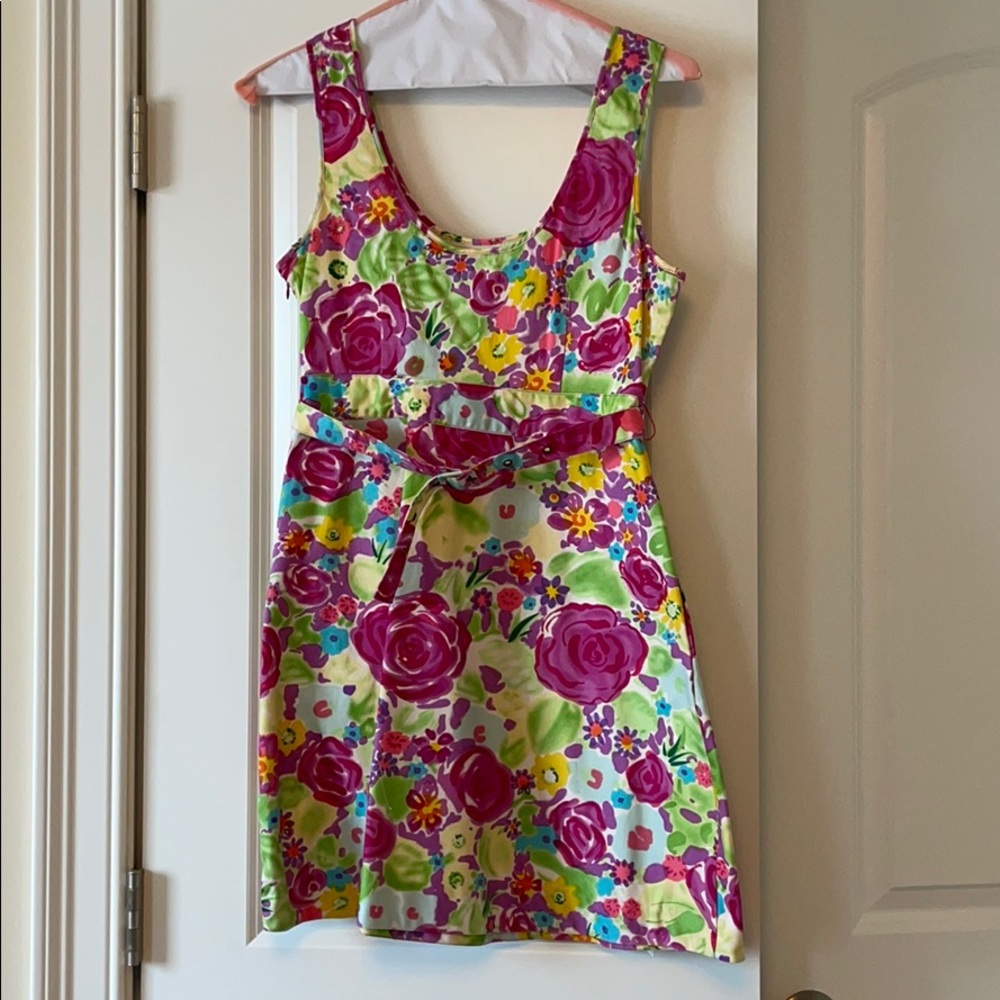 Bright Flower pattern tank dress, size M